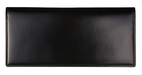 cordovan long wallet black