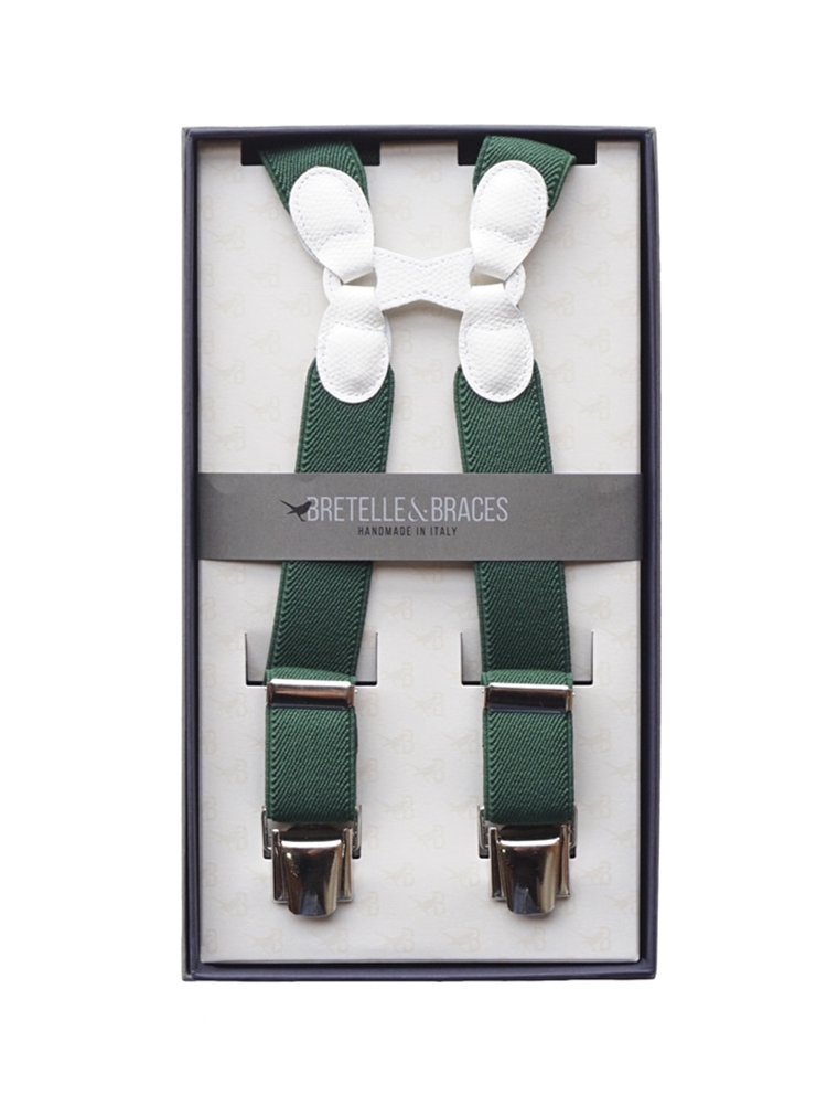 Braces &amp; Bretelle Suspenders(green&amp;white)