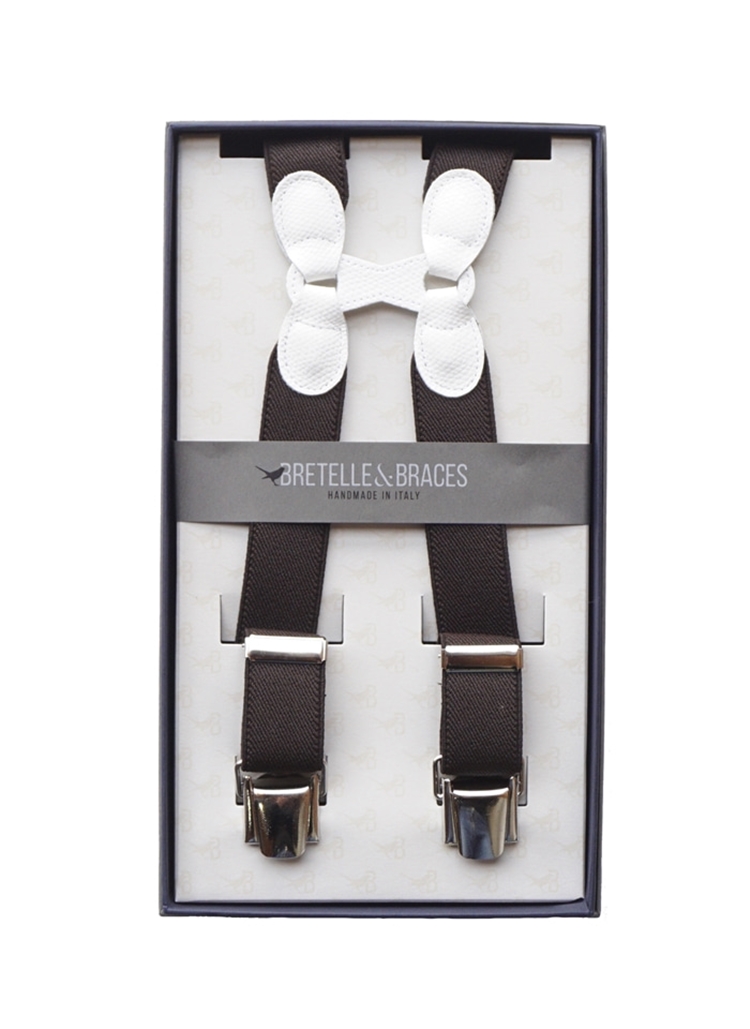 Braces &amp; Bretelle Suspenders(brown&amp;white)
