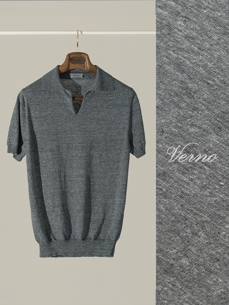 V&#039;Line Polo knit middle greyVERNO(베르노)