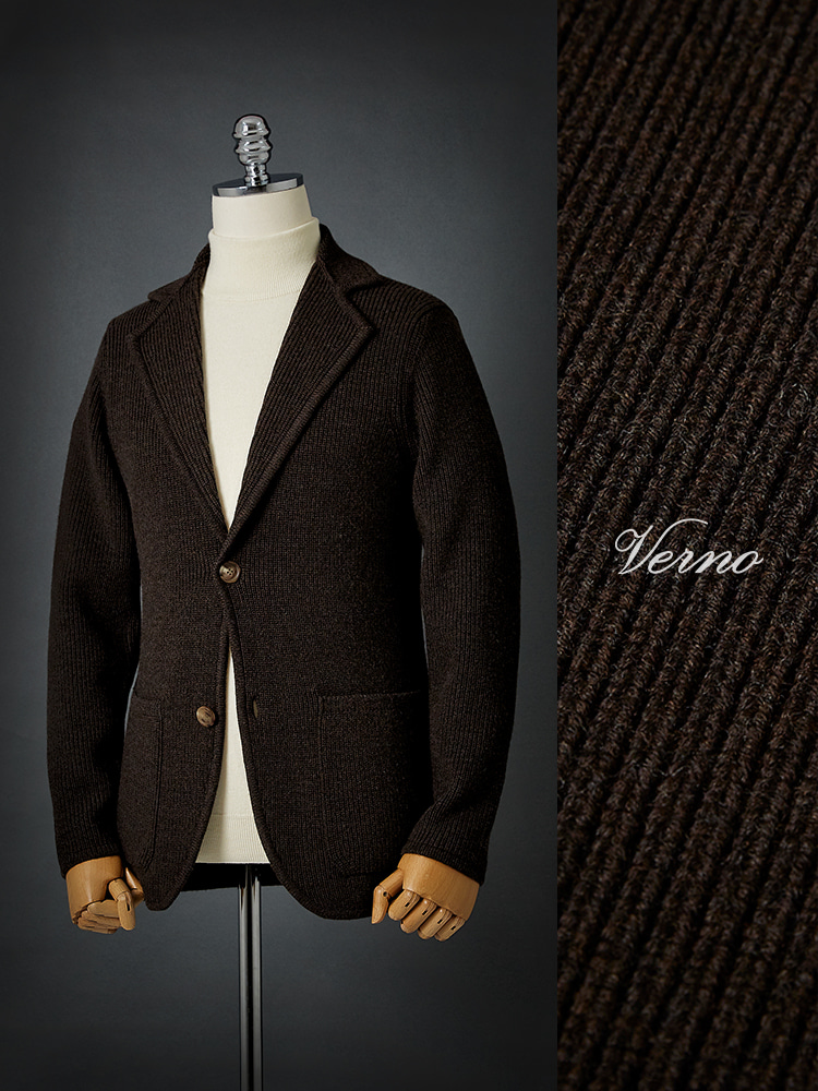 베르노(verno)Knit jacket_Brown