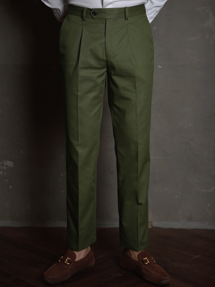 Chino Pants For Wet Day - Olive GreenBellvoro(벨보로)