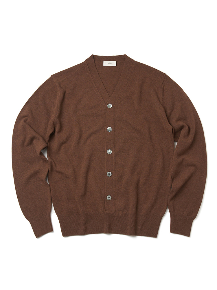 Buttoned_V-neck_knit BrownVERNO(베르노)