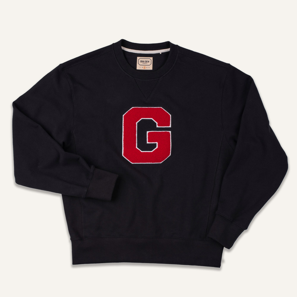 G Letterman Sweatshirt(Black)GranCrew(그랑크루)