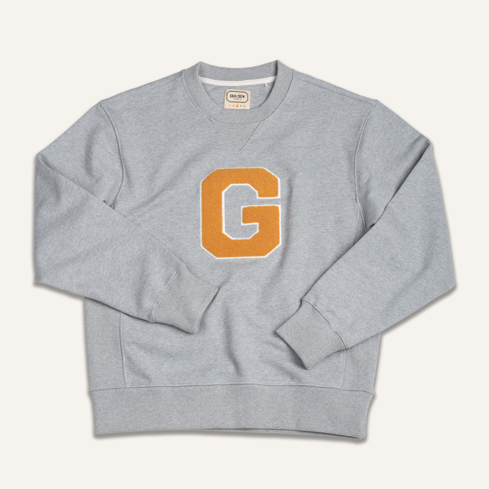 Re-Reverse G Letterman Sweatshirt(Grey)GRAN CREW(그랑크루)