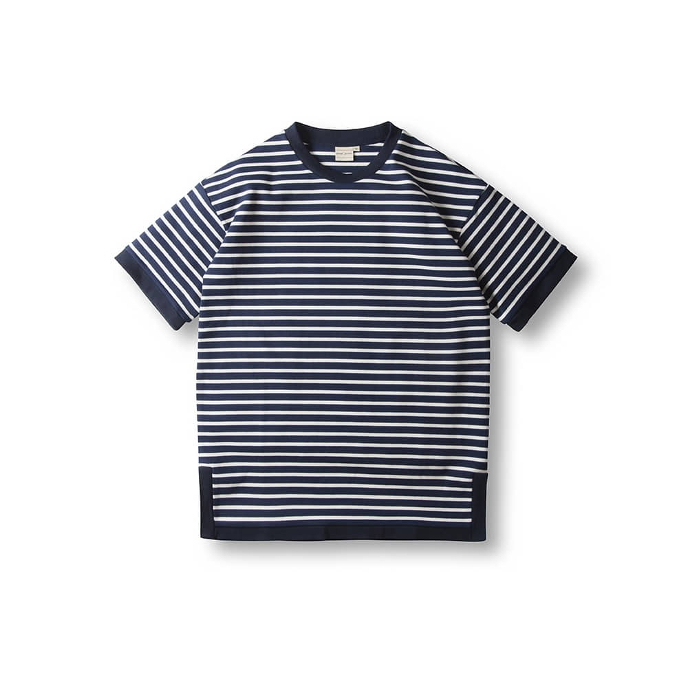 Marin Stripe T- Shirts - NavyCHAD PROM(채드프롬)