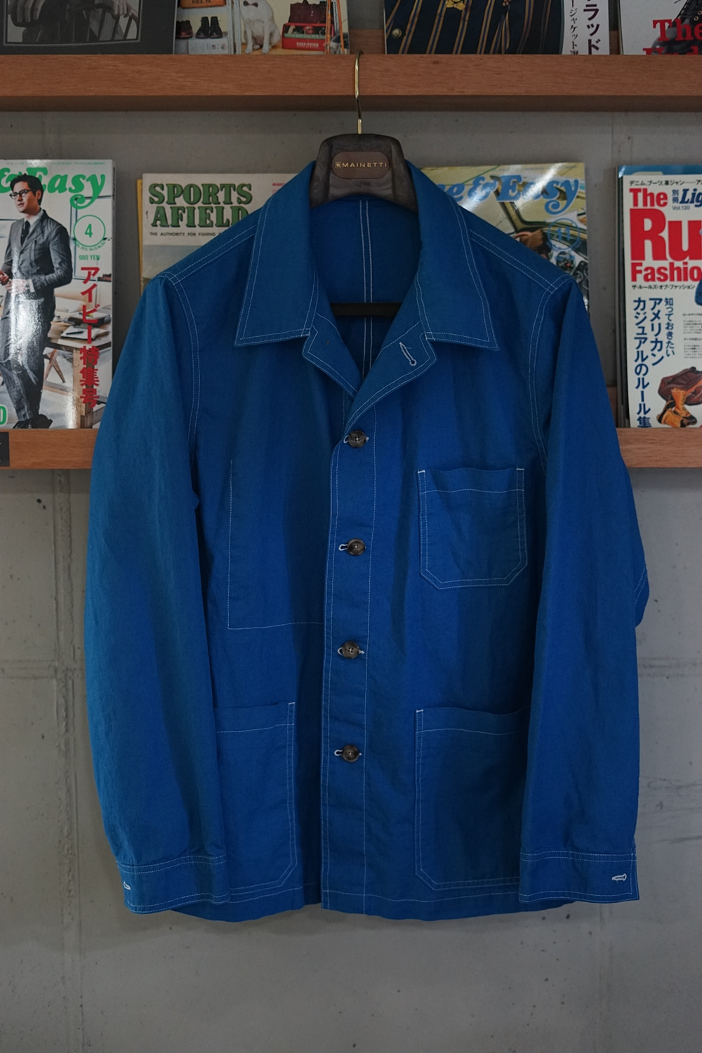 [J08]Linen 100% jacket blueSavile Row(새빌로우)