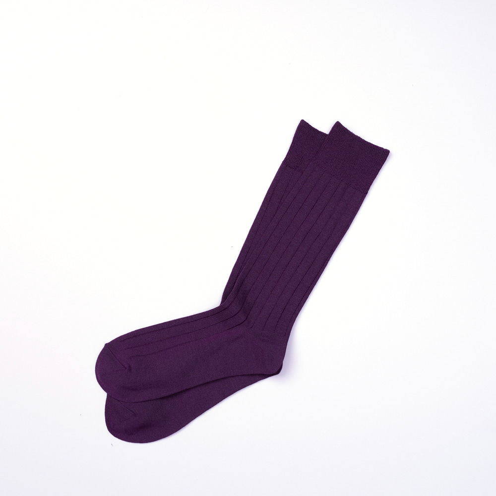 Bamboo Crew Socks - Purple RibENRICH(인리치)