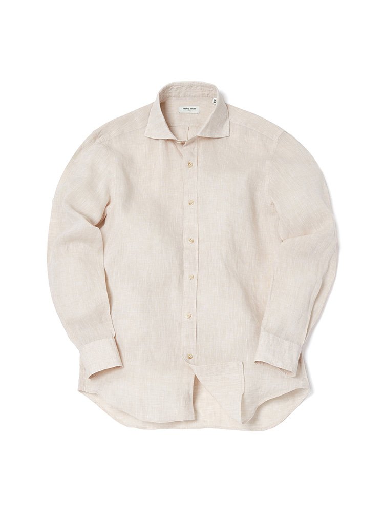 L-420 Premium Linen Cotton Shirt (Sand)PRODE SHIRT(프로드셔츠)