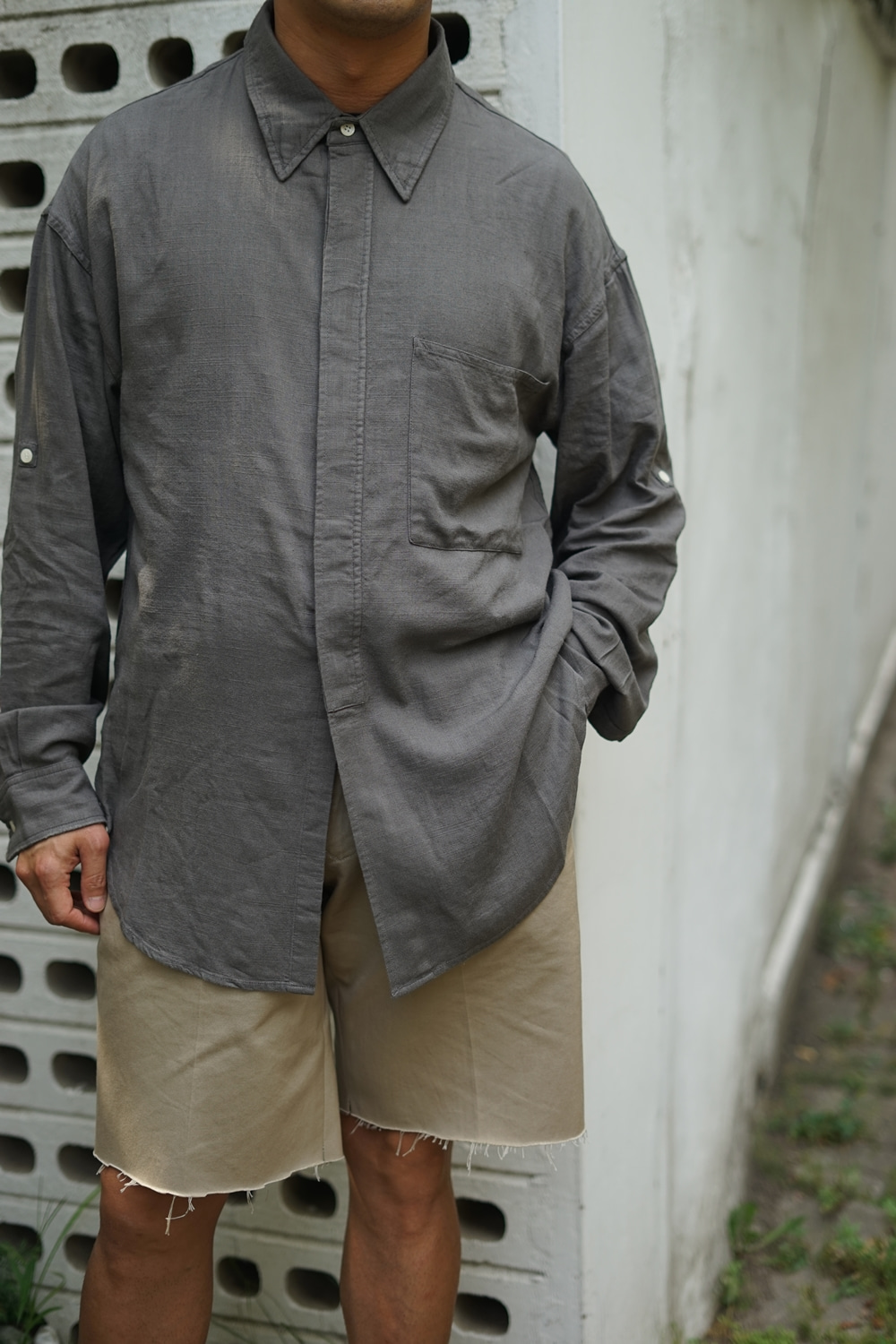 Linen Shirts Grey ENTRACTE(안트렉트)