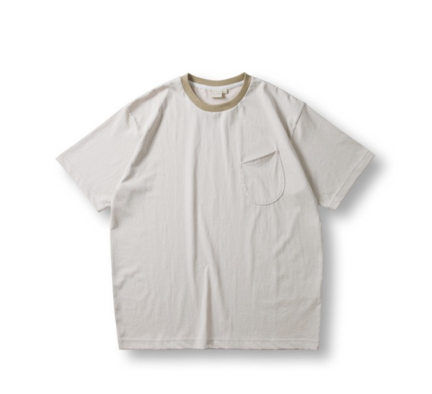Cool Cotton Wineglass Pocket T - Shirts - BeigeCHAD PROM(채드프롬)