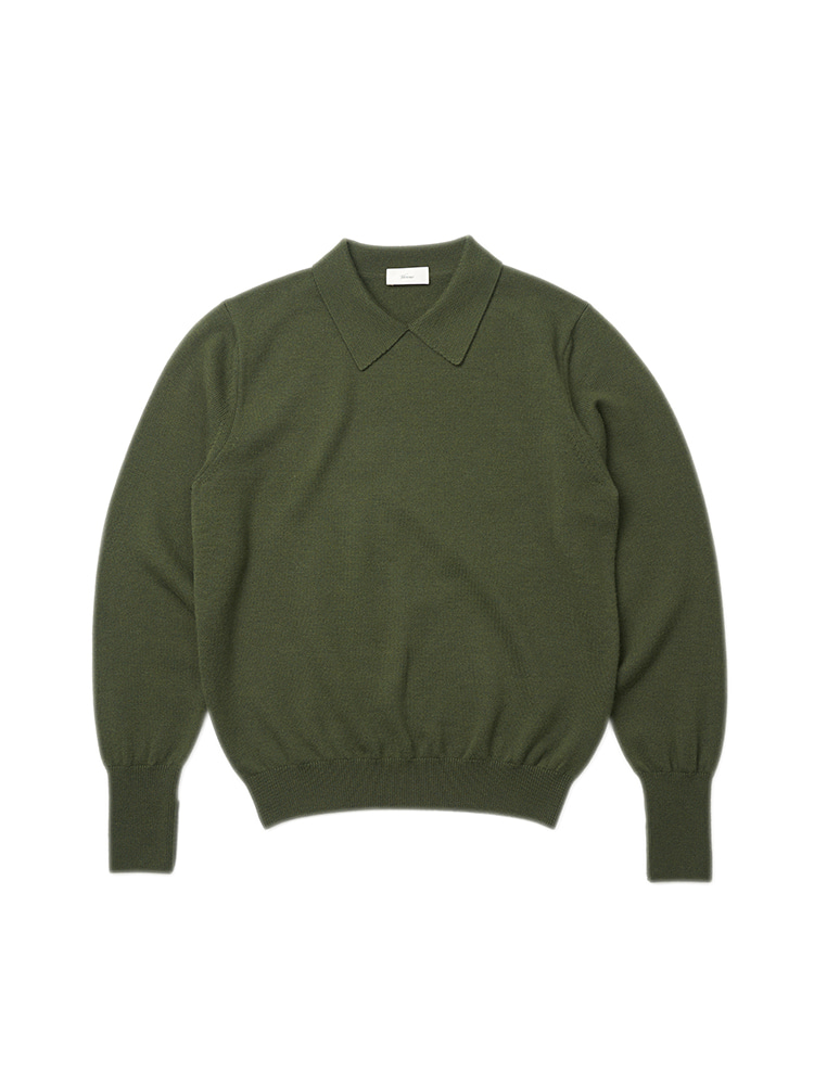 12gauge 2ply Polo knit KhakiVERNO(베르노)
