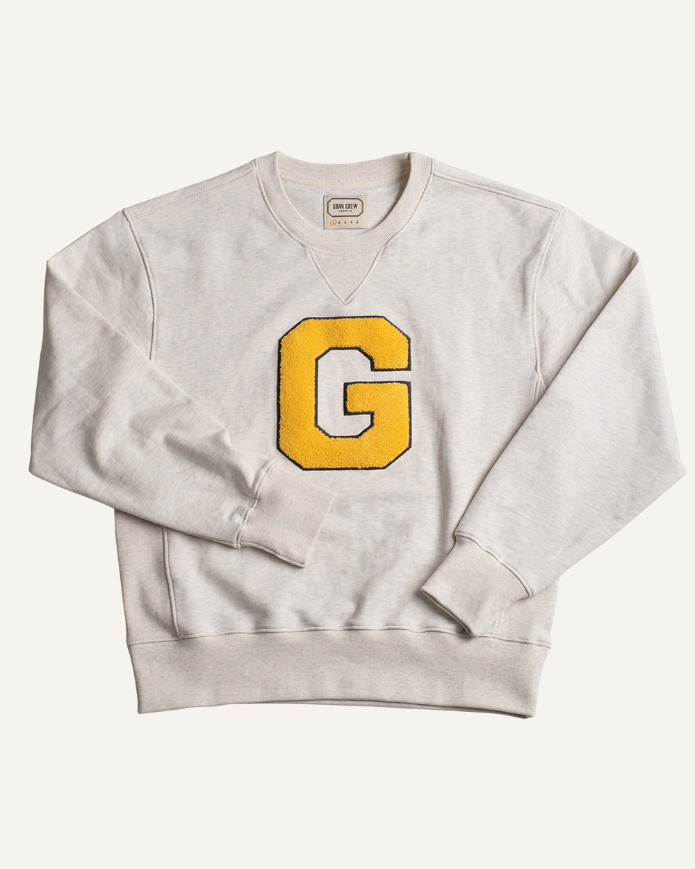 G Letterman Sweatshirt(Dove)GRAN CREW(그랑크루)