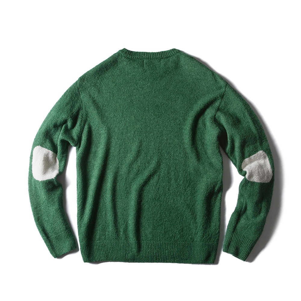 SPRING ELBOW PATCH SWEATER_GREENAMFEAST(암피스트)