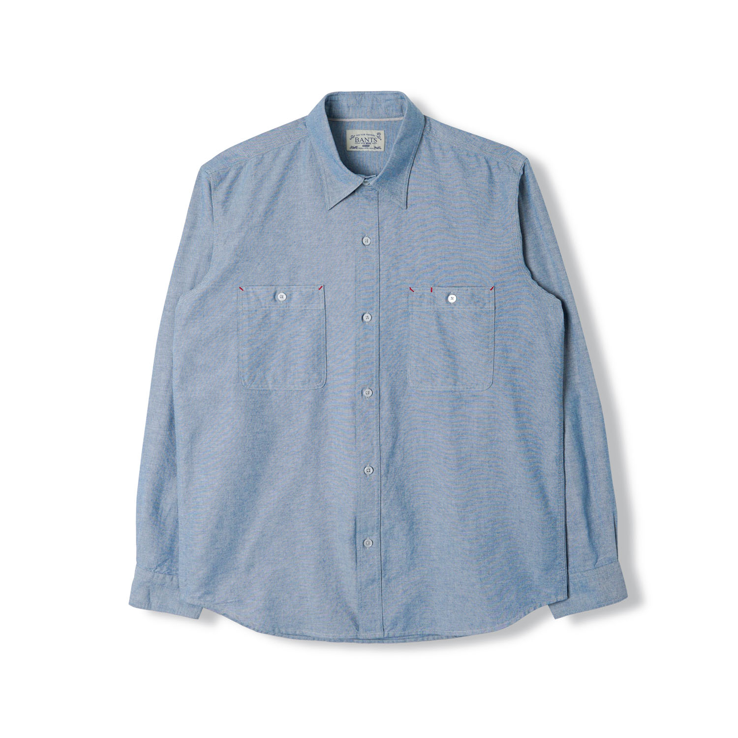 BTB Cotton Indigo Oxford Selvedge Work Shirt - BlueBANTS(반츠)