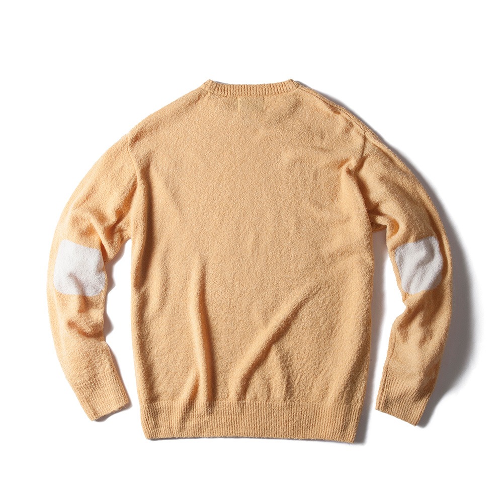 SPRING ELBOW PATCH SWEATER_YELLOWAMFEAST(암피스트)