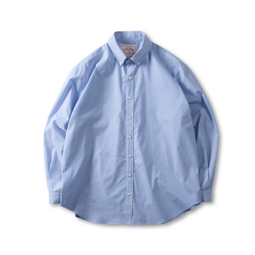 G B Overfit Shirt - (Skyblue Stripe)CHAD PROM(채드프롬)