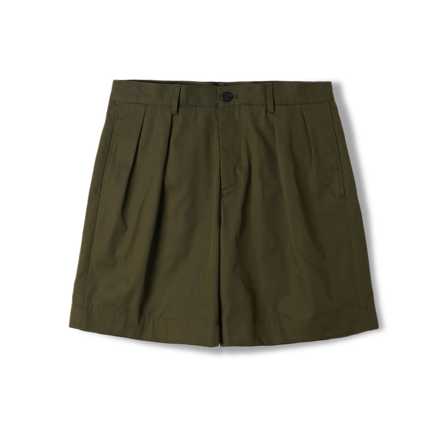 BTB Cotton Twill Chino Two-Tuck Shorts - OliveBANTS(반츠)