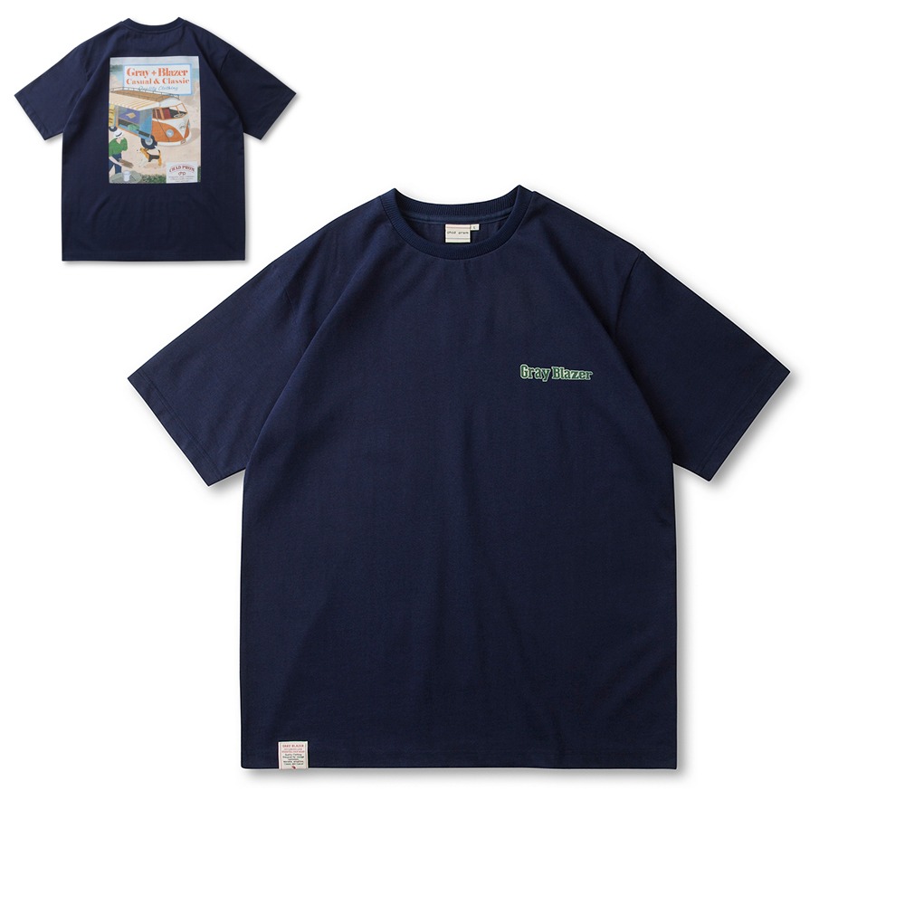 G B Classic T-Shirt (Navy)CHAD PROM(채드프롬)