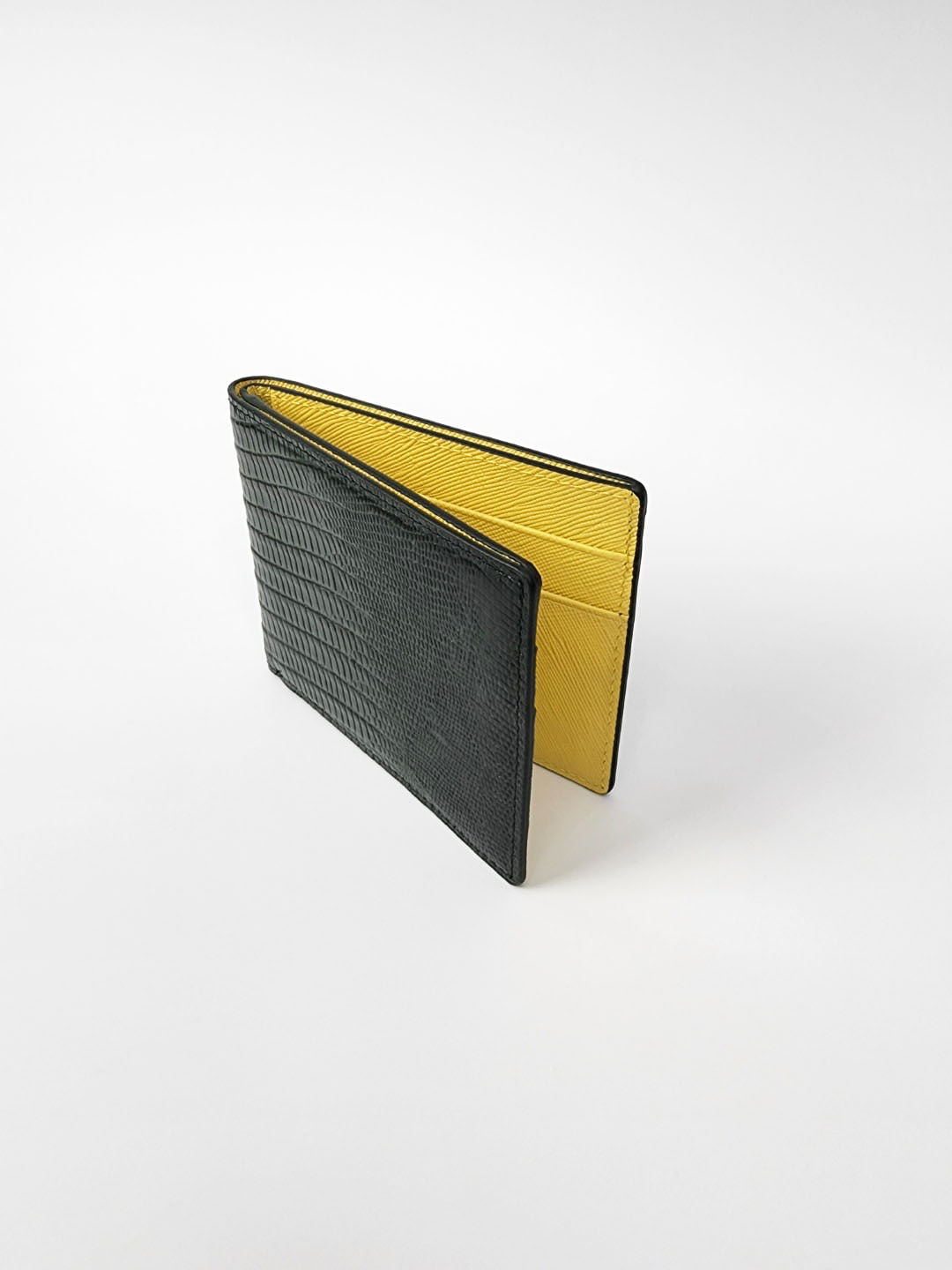 Middle slim wallet Green &amp; Yellowthe11eleven(더일레븐)