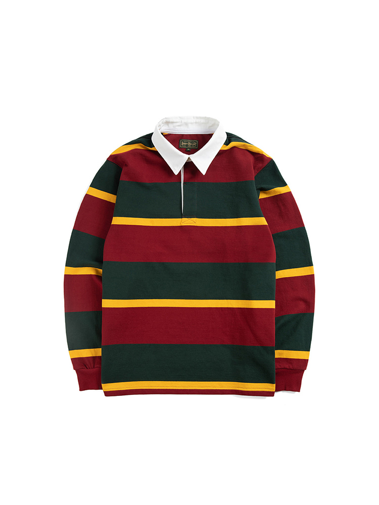 08 COLLEGE RUGBY SHIRT (R/G/Y)Boogie Holiday(부기홀리데이)