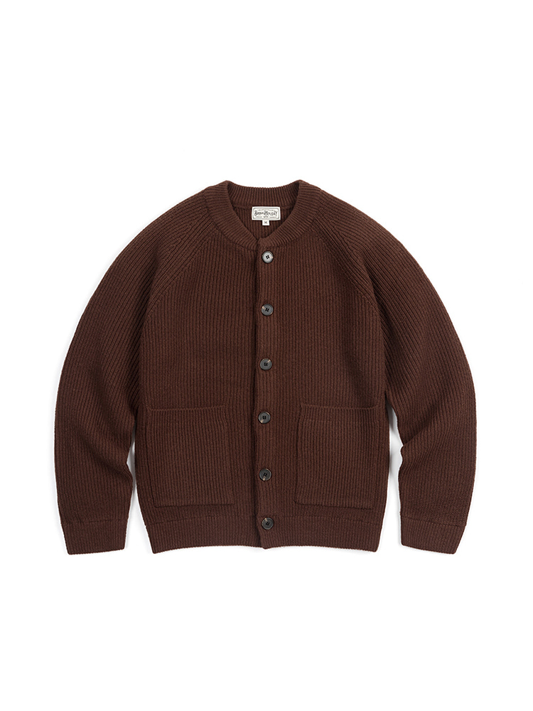 04 LAMBSWOOL ROUND NECK CARDIGAN (BROWN)Boogie Holiday(부기홀리데이)