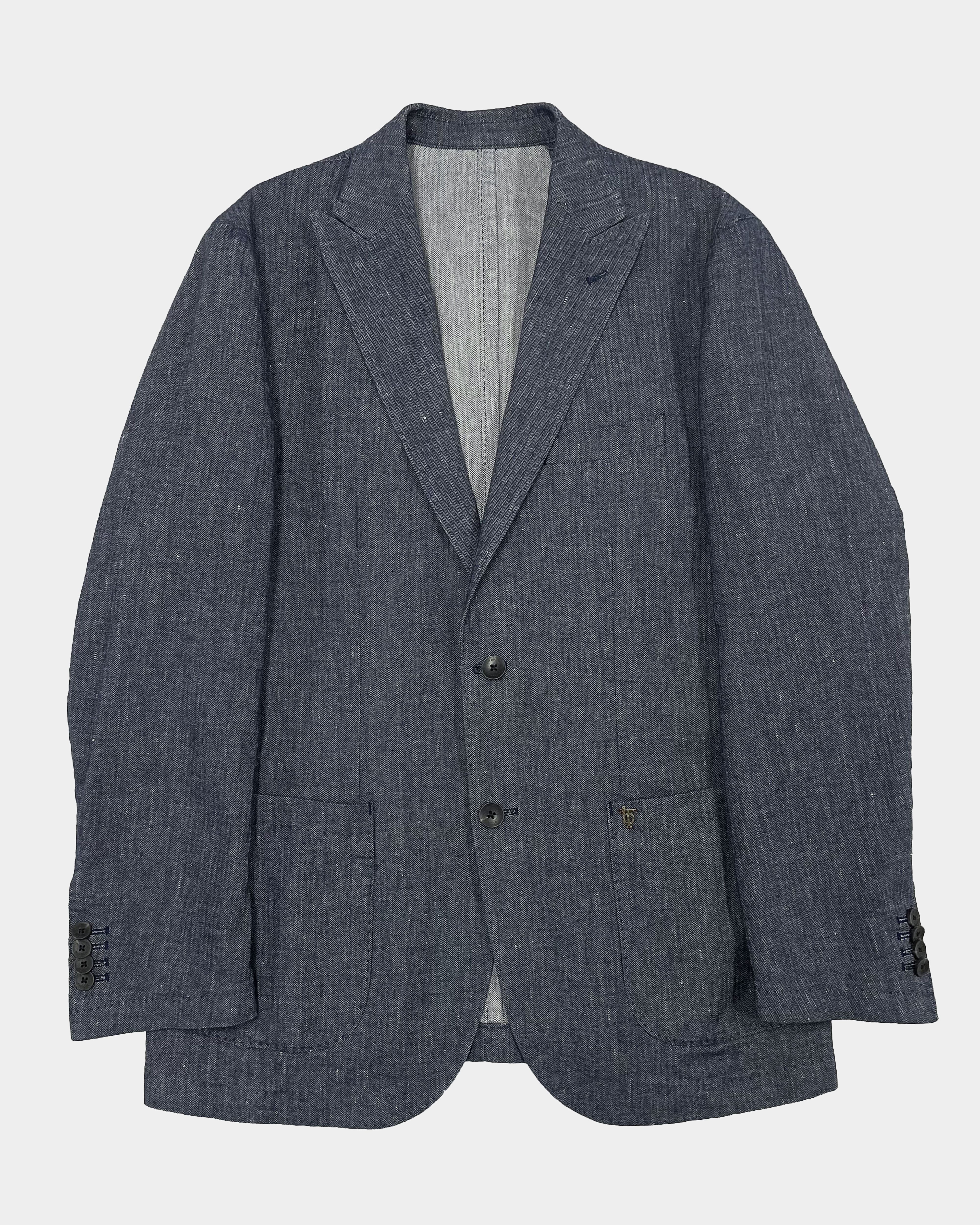 Peaked regular fit linen jacket - Navybirbante(비르반테)