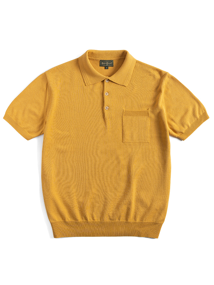 11 KNITTED POLO SHIRT (YELLOW)Boogie Holiday(부기홀리데이)