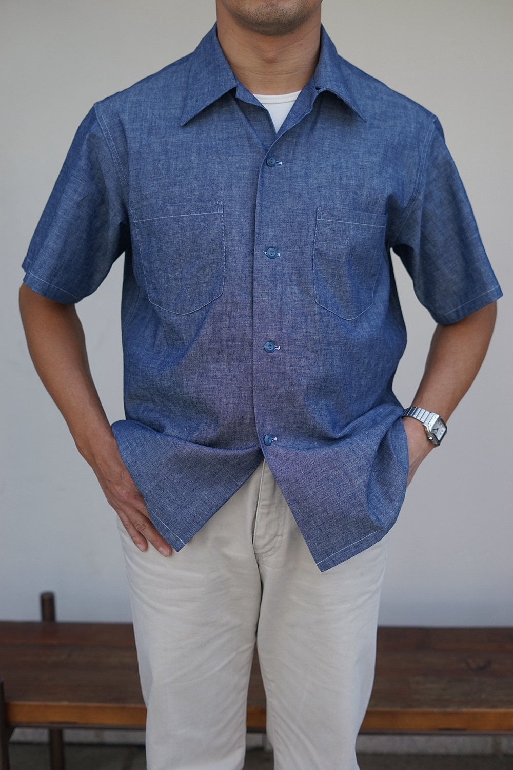 MIL SHIRTS selvage chambrayKENNETH FIELD(케네스필드)　